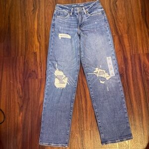 Old Navy Light Blue Distressed Boyfriend Jeans